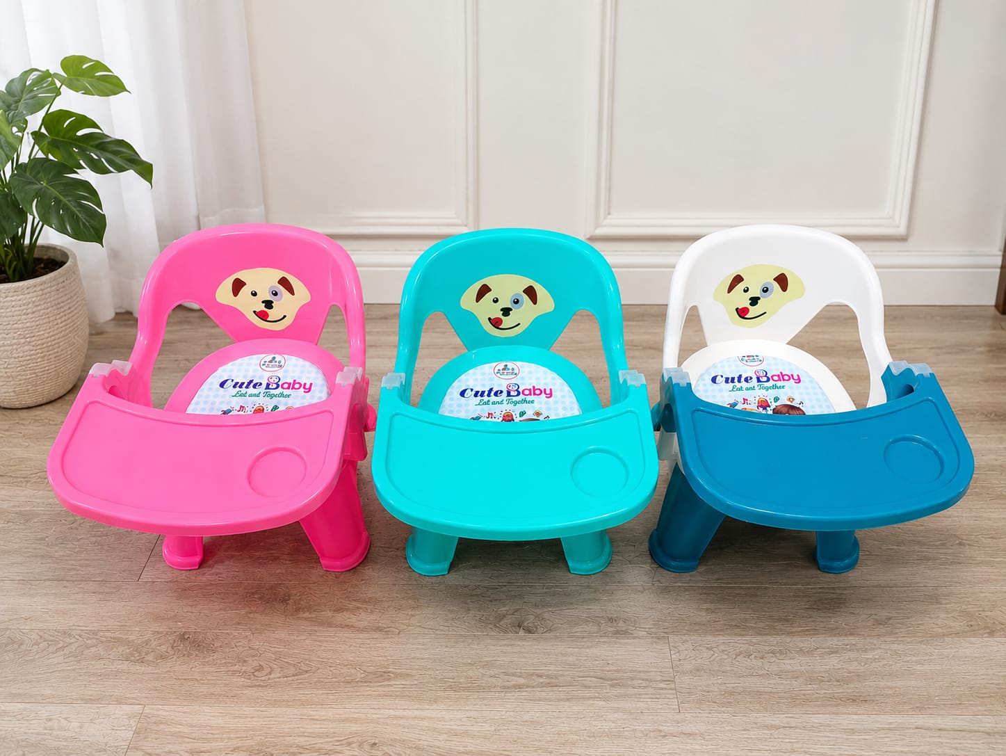 Cute Baby Plastic Feeding Chair